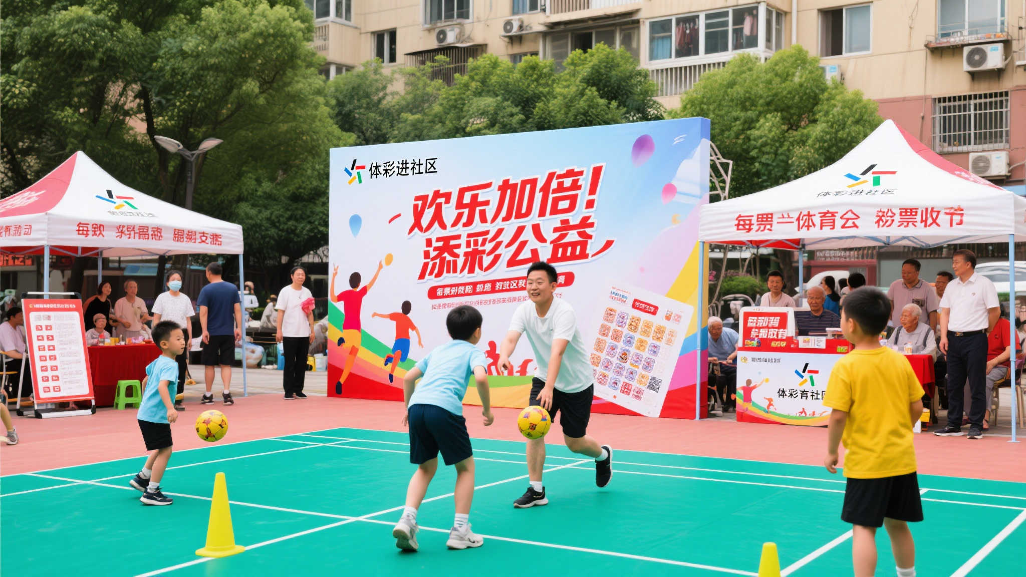 双倍欢乐,公益添彩:体彩社区活动融入欢乐体育节 双倍欢乐,公益添彩:体彩社区活动融入欢乐体育节