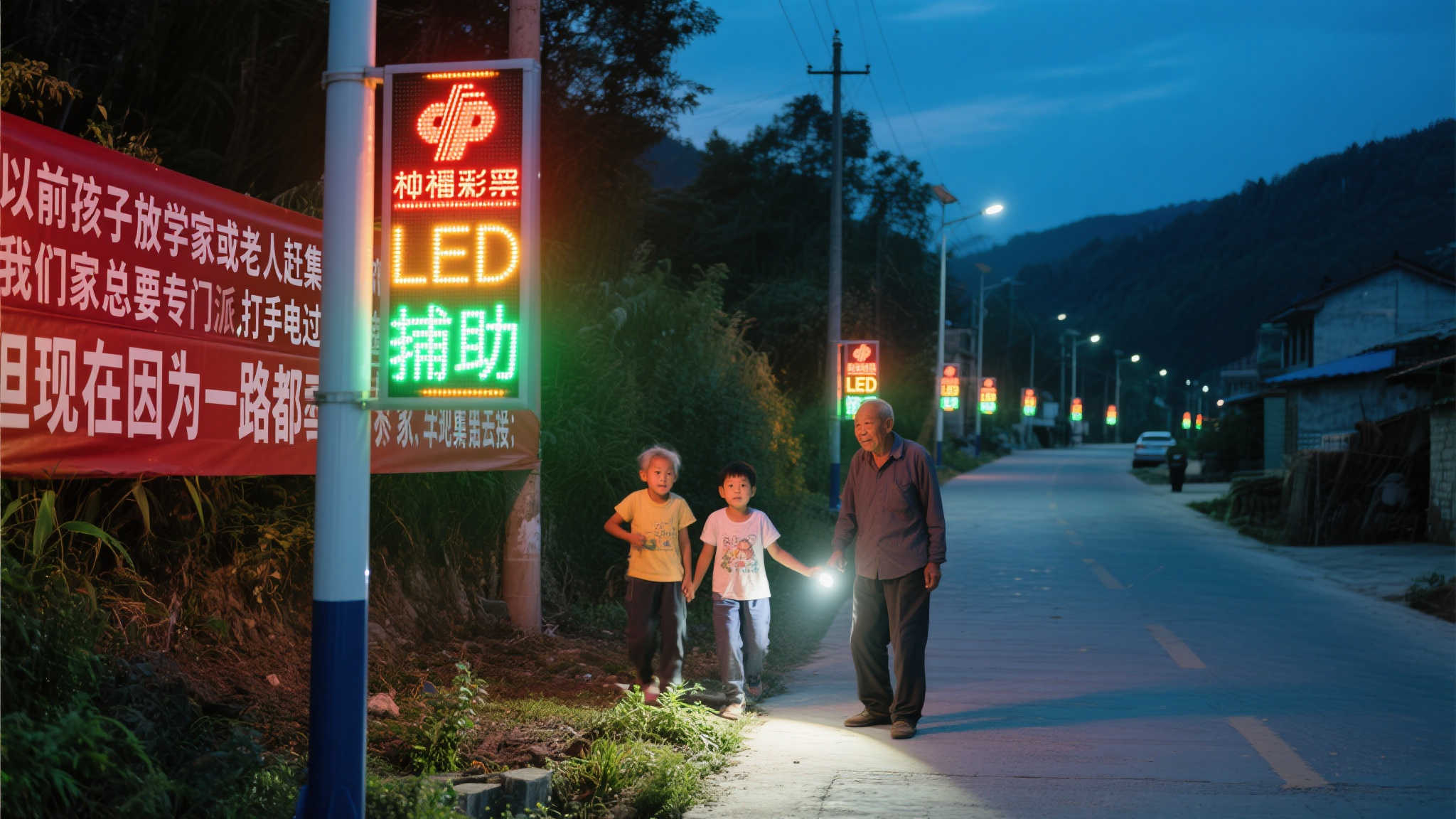重庆小山村迎来福彩太阳能路灯照亮新生活
