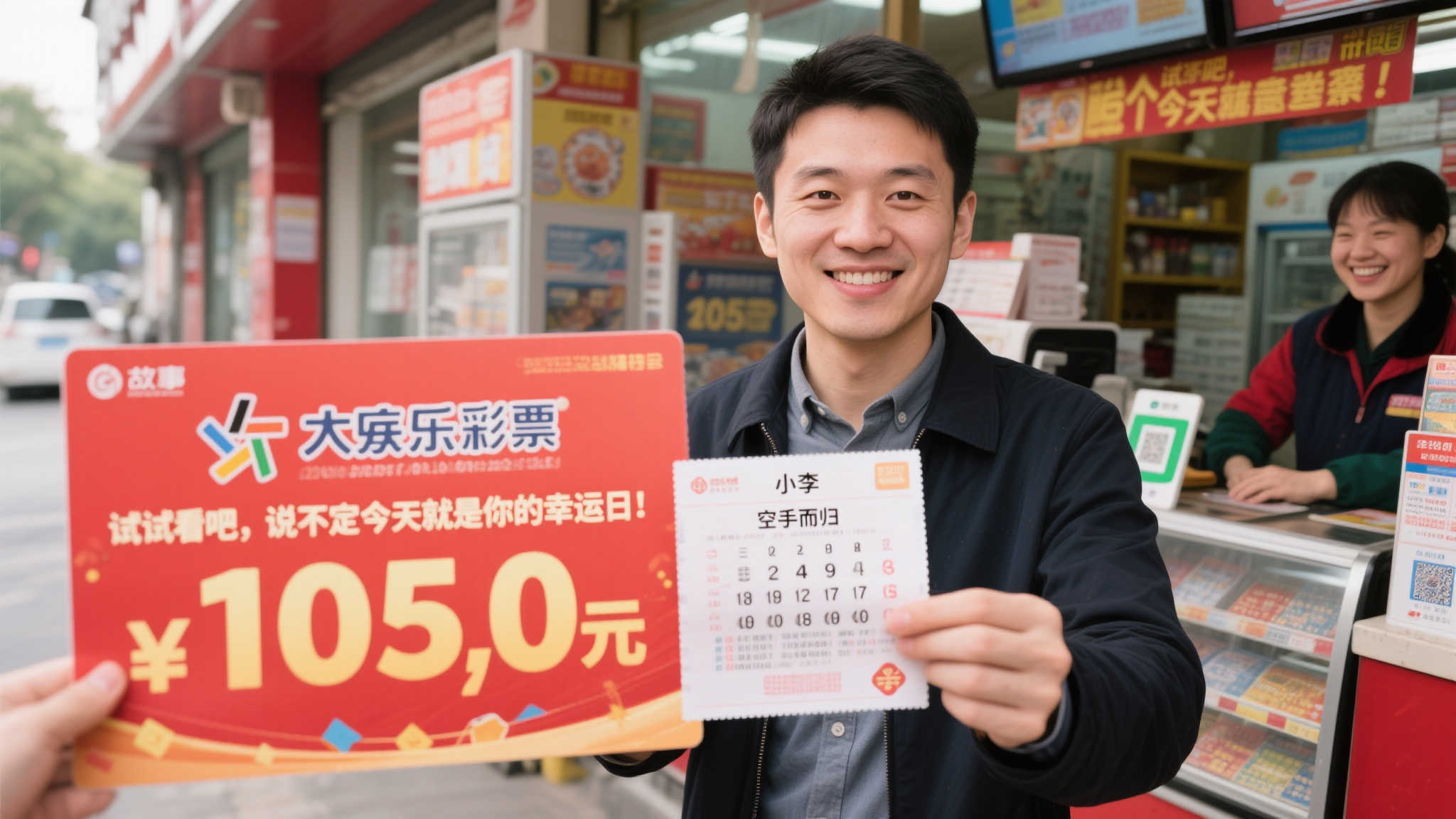 销售员金句助攻，小伙喜获大乐透二等奖105万