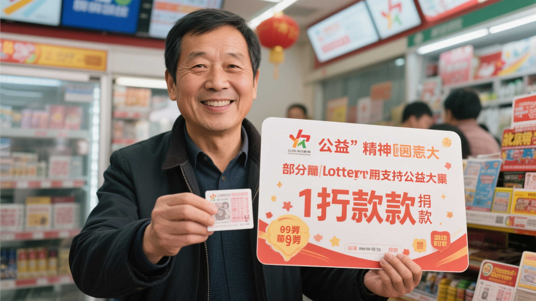 彩民10元机选喜获大乐透千万大奖 当场慷慨捐款168888元