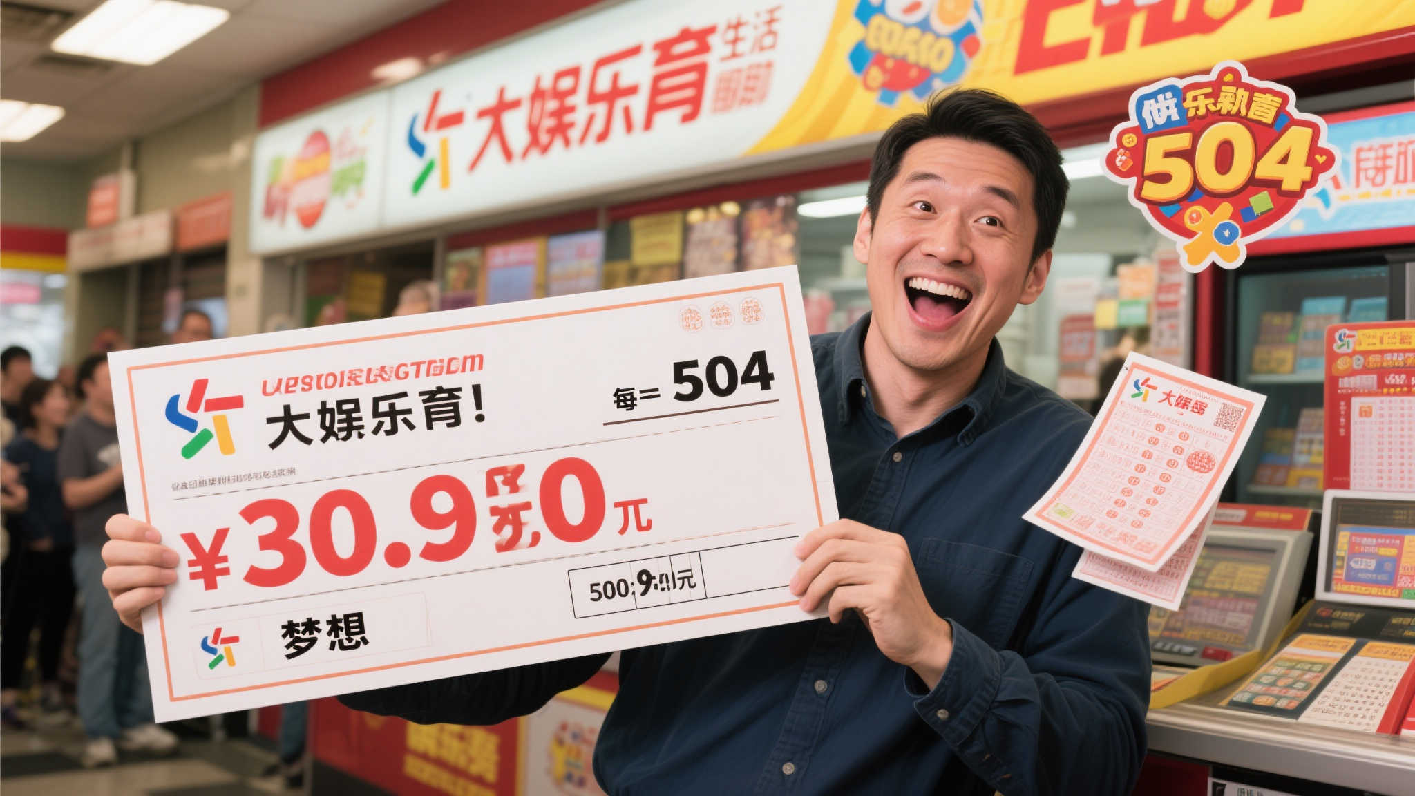 男子花504元玩大乐透，意外收获30.9万惊喜！